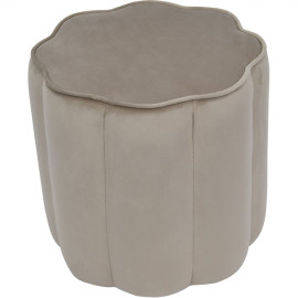 Scallop Footstool – Smokey Taupe Velvet